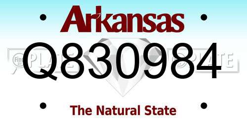 Q830984 Arkansas License Plate