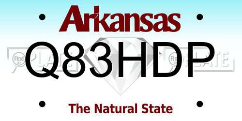 Q83HDP Arkansas License Plate