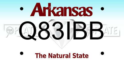 Q83IBB Arkansas License Plate