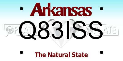 Q83ISS Arkansas License Plate
