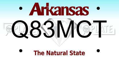 Q83MCT Arkansas License Plate