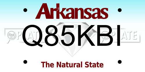 Q85KBI Arkansas License Plate