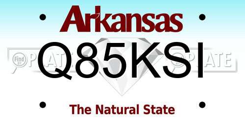 Q85KSI Arkansas License Plate