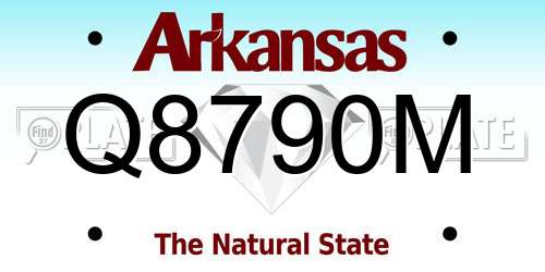 Q8790M Arkansas License Plate