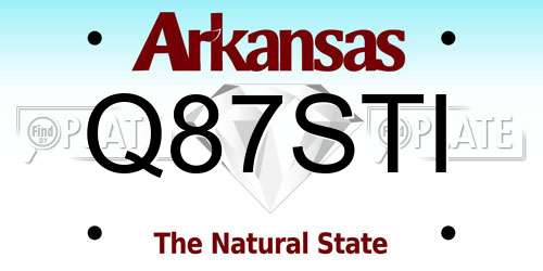 Q87STI Arkansas License Plate