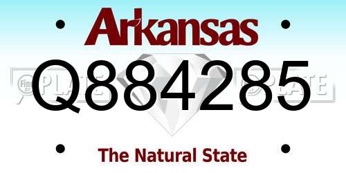 Q884285 Arkansas License Plate
