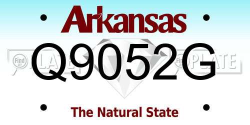 Q9052G Arkansas License Plate