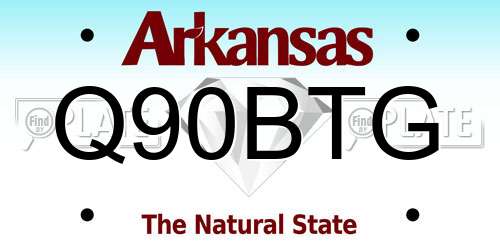 Q90BTG Arkansas License Plate