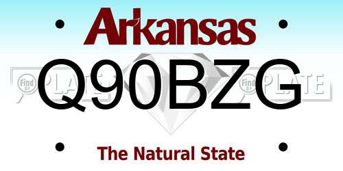 Q90BZG Arkansas License Plate