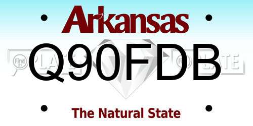 Q90FDB Arkansas License Plate
