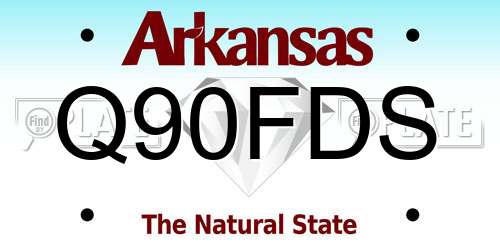 Q90FDS Arkansas License Plate