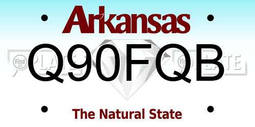 Q90FQB Arkansas License Plate