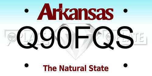 Q90FQS Arkansas License Plate