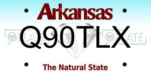 Q90TLX Arkansas License Plate