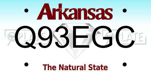 Q93EGC Arkansas License Plate
