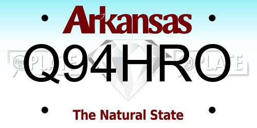 Q94HRO Arkansas License Plate