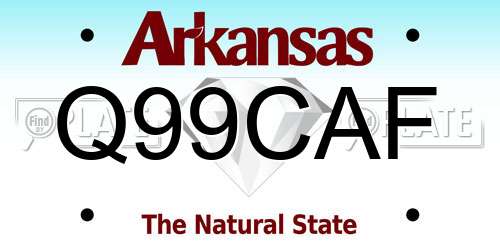 Q99CAF Arkansas License Plate