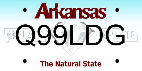 Q99LDG Arkansas License Plate
