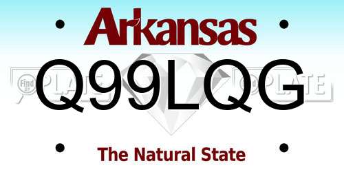 Q99LQG Arkansas License Plate