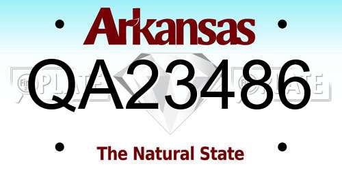 QA23486 Arkansas License Plate