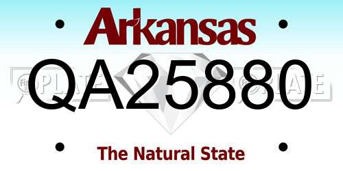 QA25880 Arkansas License Plate