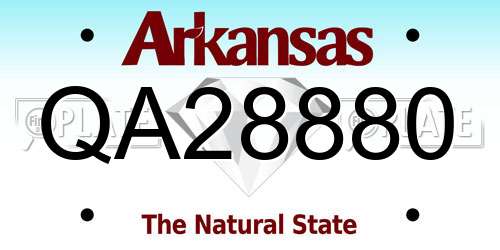 QA28880 Arkansas License Plate
