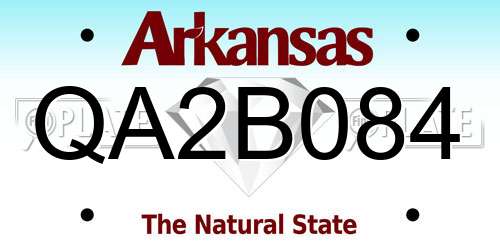 QA2B084 Arkansas License Plate