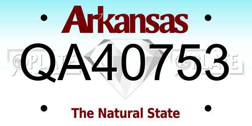 QA40753 Arkansas License Plate