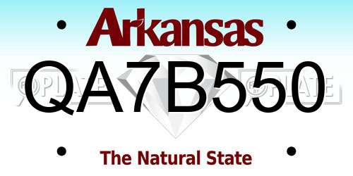 QA7B550 Arkansas License Plate