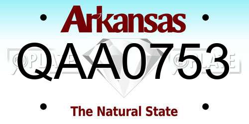 QAA0753 Arkansas License Plate