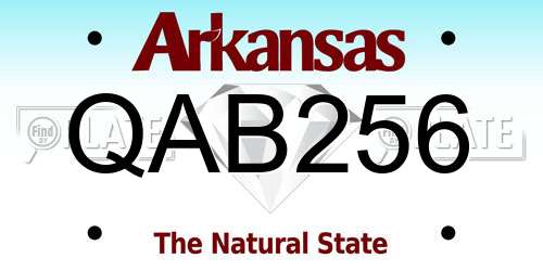 QAB256 Arkansas License Plate
