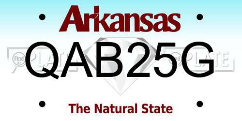 QAB25G Arkansas License Plate