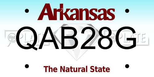 QAB28G Arkansas License Plate