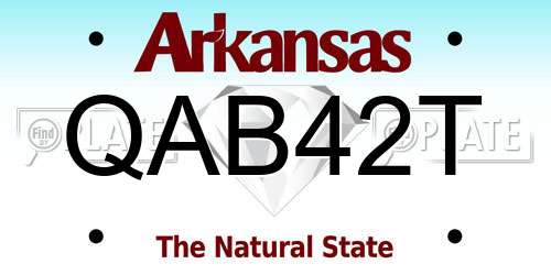QAB42T Arkansas License Plate