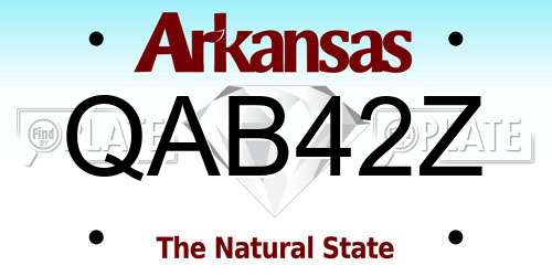 QAB42Z Arkansas License Plate