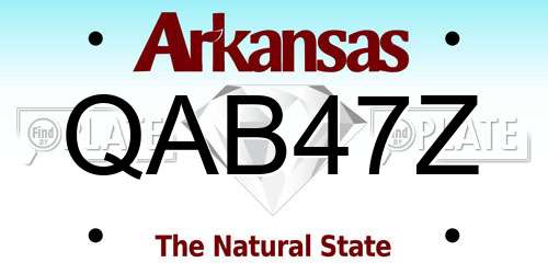 QAB47Z Arkansas License Plate