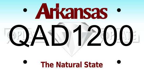 QAD1200 Arkansas License Plate