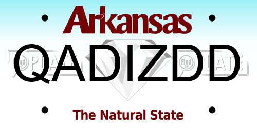 QADIZDD Arkansas License Plate