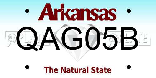 QAG05B Arkansas License Plate