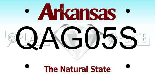 QAG05S Arkansas License Plate