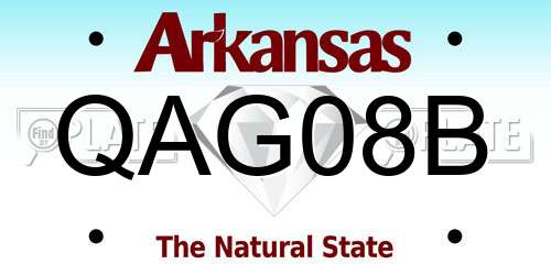 QAG08B Arkansas License Plate