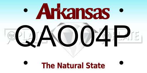 QAO04P Arkansas License Plate