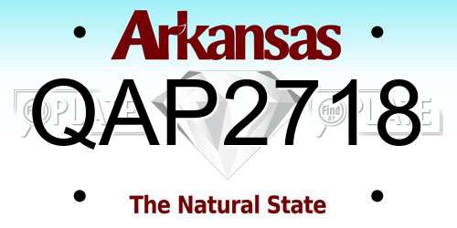 QAP2718 Arkansas License Plate