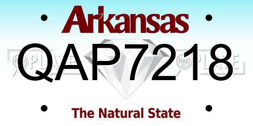 QAP7218 Arkansas License Plate
