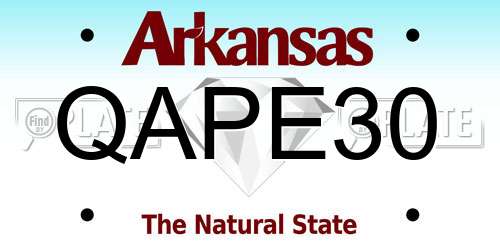 QAPE30 Arkansas License Plate