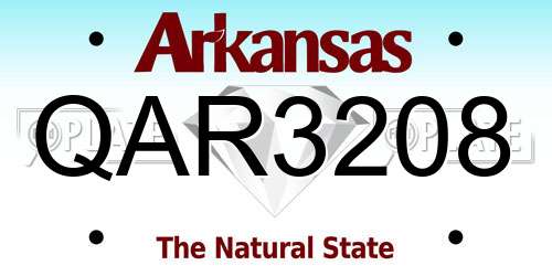 QAR3208 Arkansas License Plate