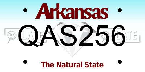 QAS256 Arkansas License Plate
