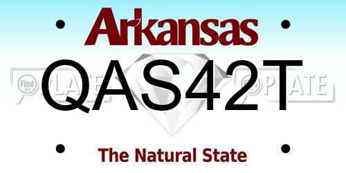 QAS42T Arkansas License Plate