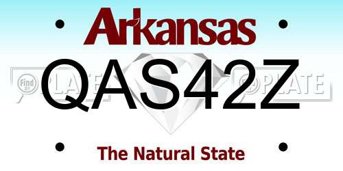 QAS42Z Arkansas License Plate
