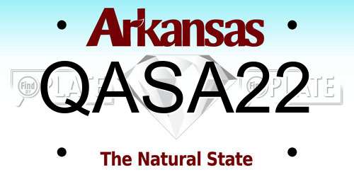 QASA22 Arkansas License Plate